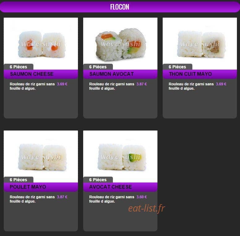 Wave Sushi — carte page 5