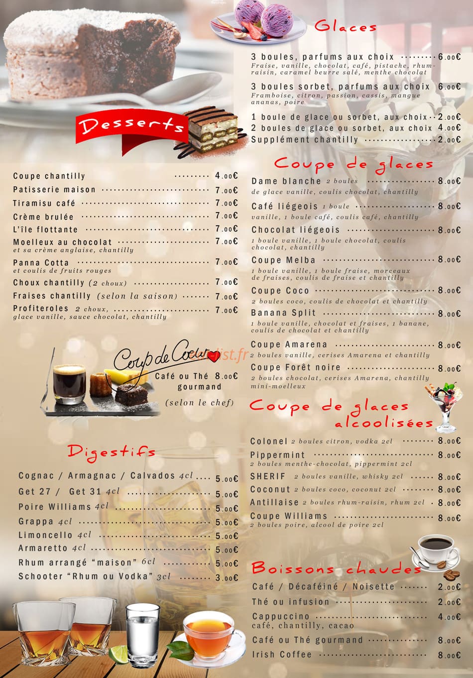 Pizzéria Jojo — carte page 4