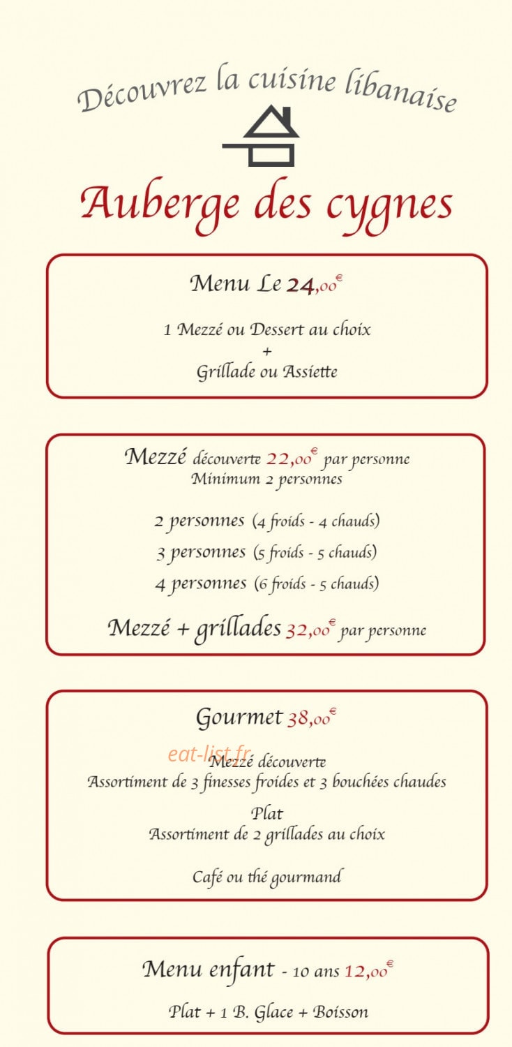 Auberge des Cygnes — carte page 4