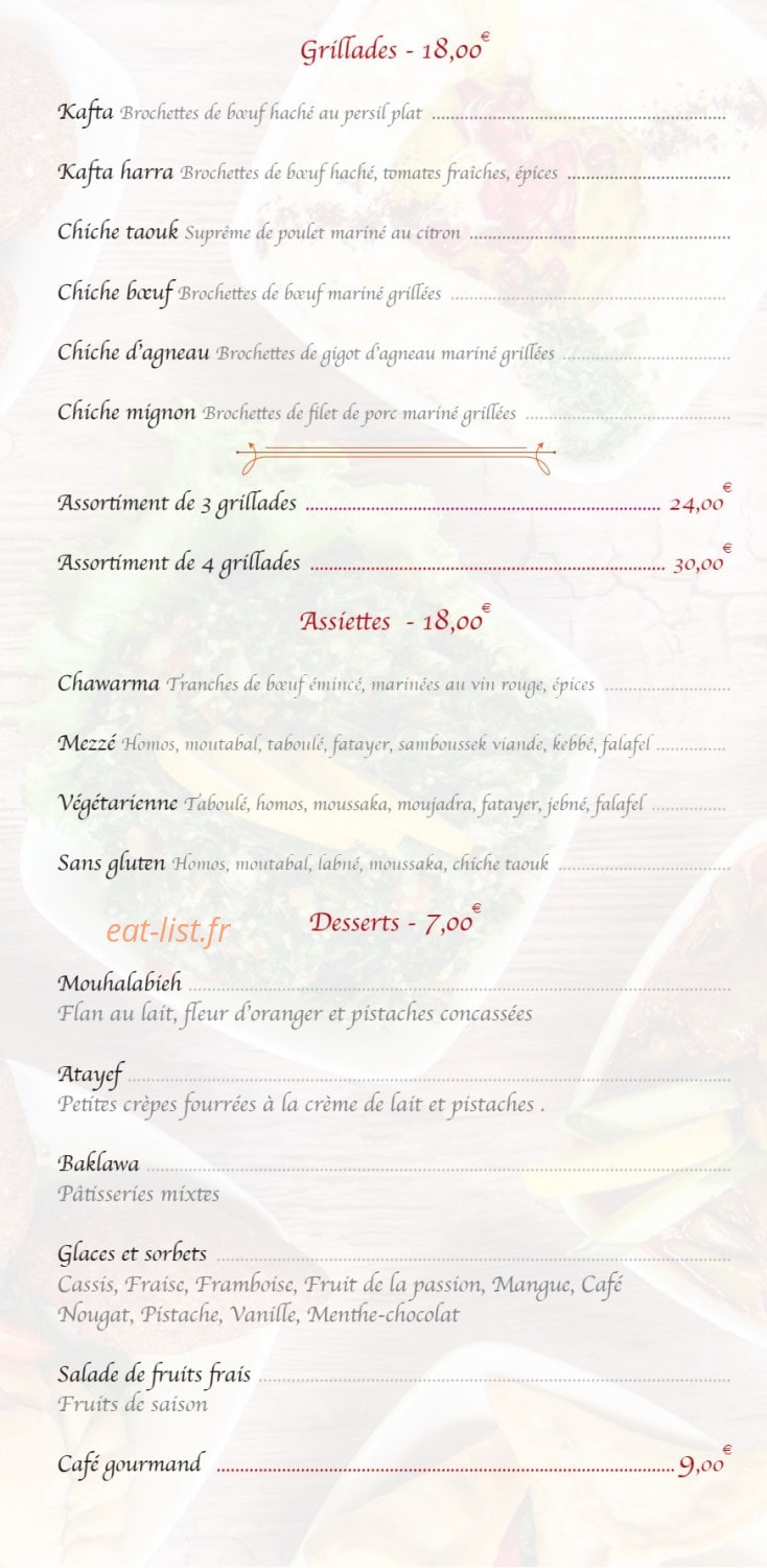 Auberge des Cygnes — carte page 3