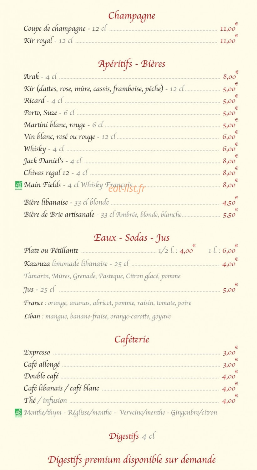 Auberge des Cygnes — carte page 5