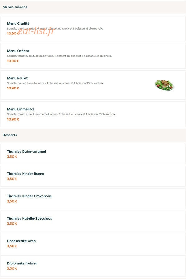 Chicken time's — carte page 12