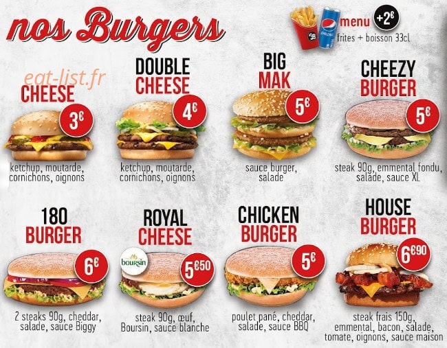 Le Bun's — carte page 1