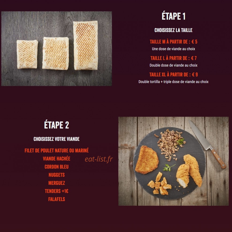 O'Tacos — carte page 1