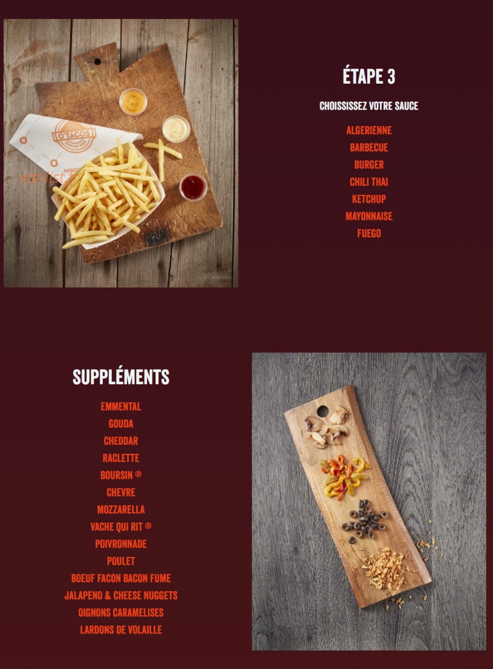 O'Tacos — carte page 2
