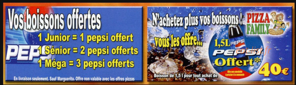 Carte et menu de Pizza Family à Montereau Faut Yonne — les offres