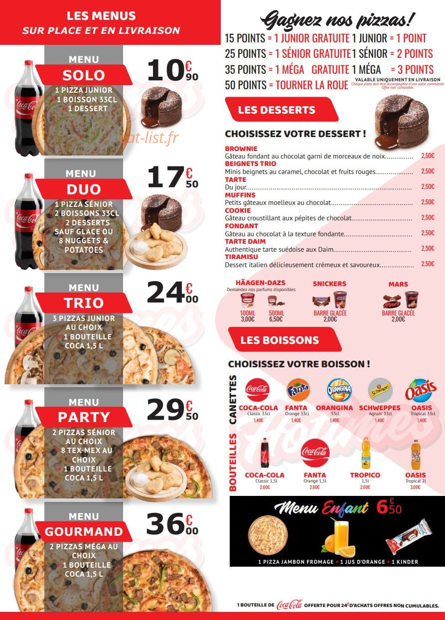 Pizza Hotimes — carte page 5