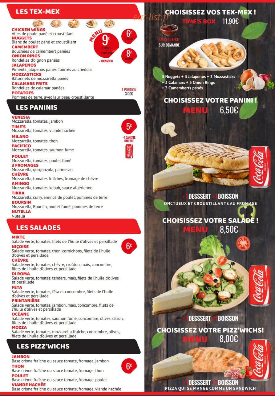 Pizza Hotimes — carte page 4