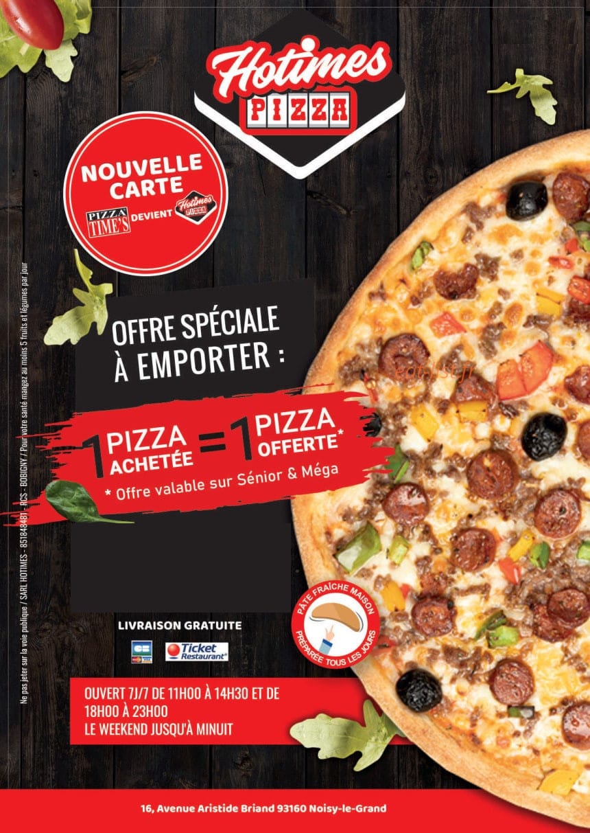 Pizza Hotimes — carte page 1