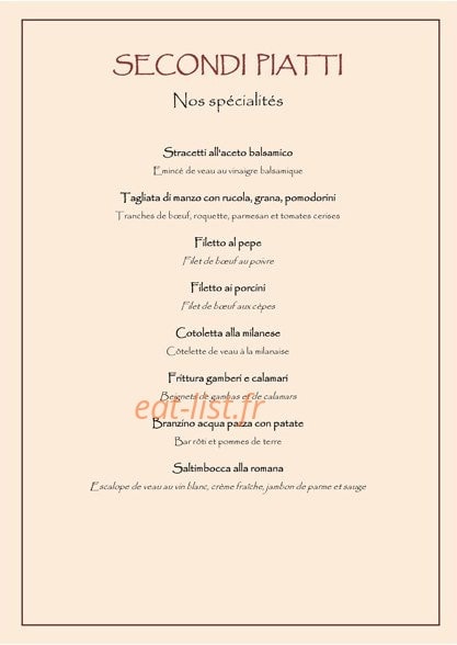 Restaurant Corino — carte page 7