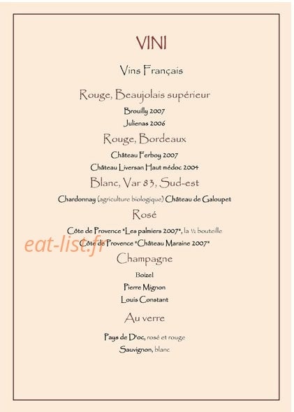 Restaurant Corino — carte page 11