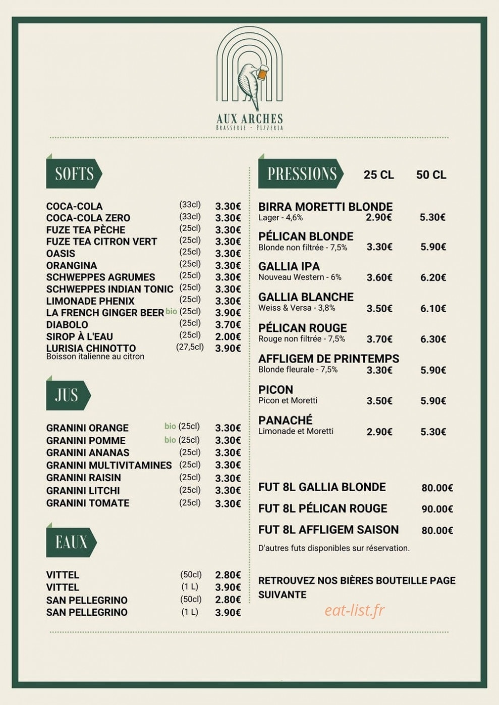 Aux Arches — carte page 5