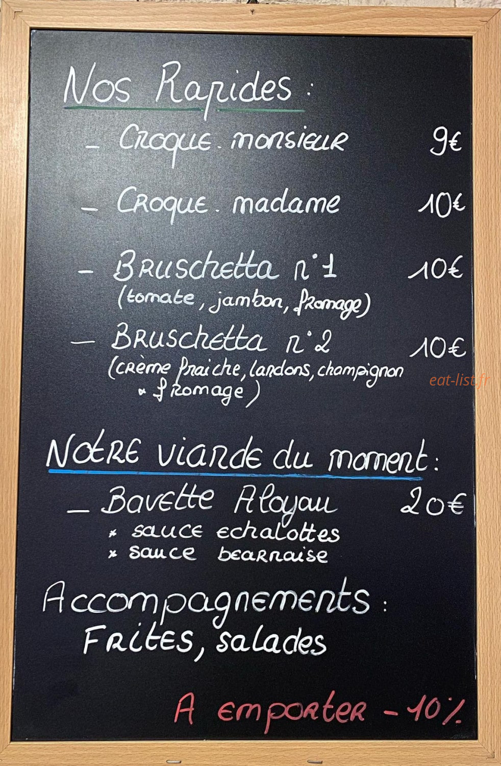 L' B' Café — carte page 1