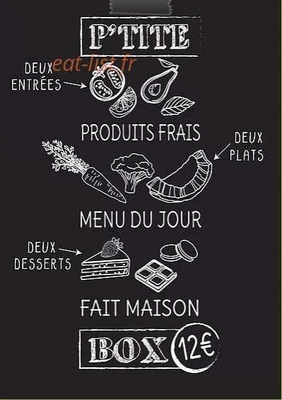 P'tite Cuisine — carte page 1