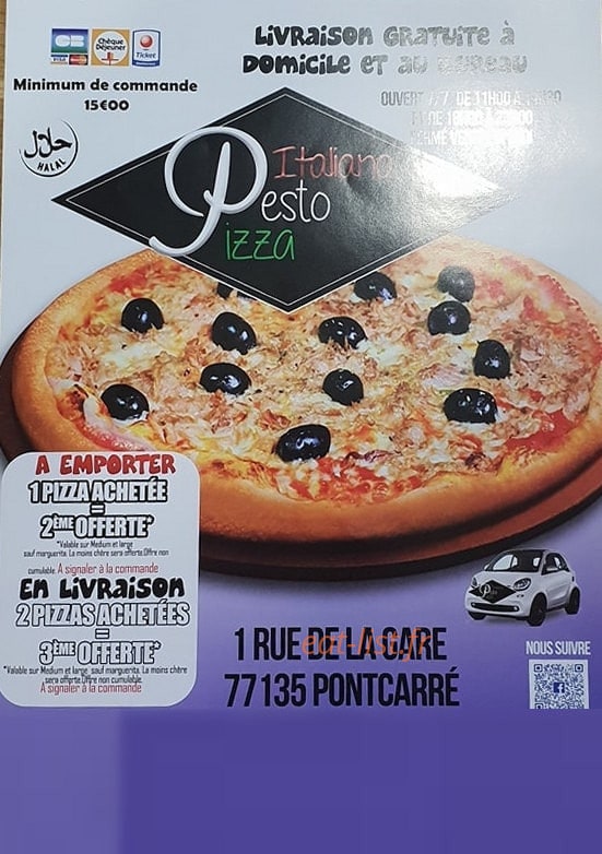 Pesto Pizza — carte page 1