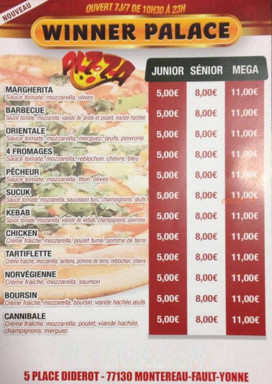 Winner Palace — carte page 2