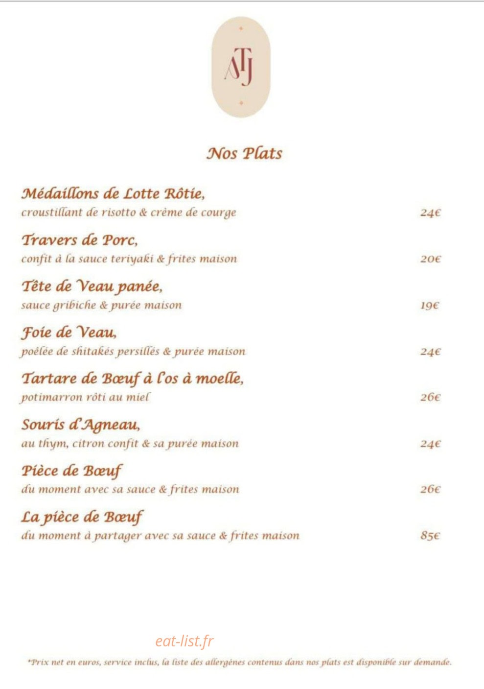 Au Temps Jadis — carte page 2