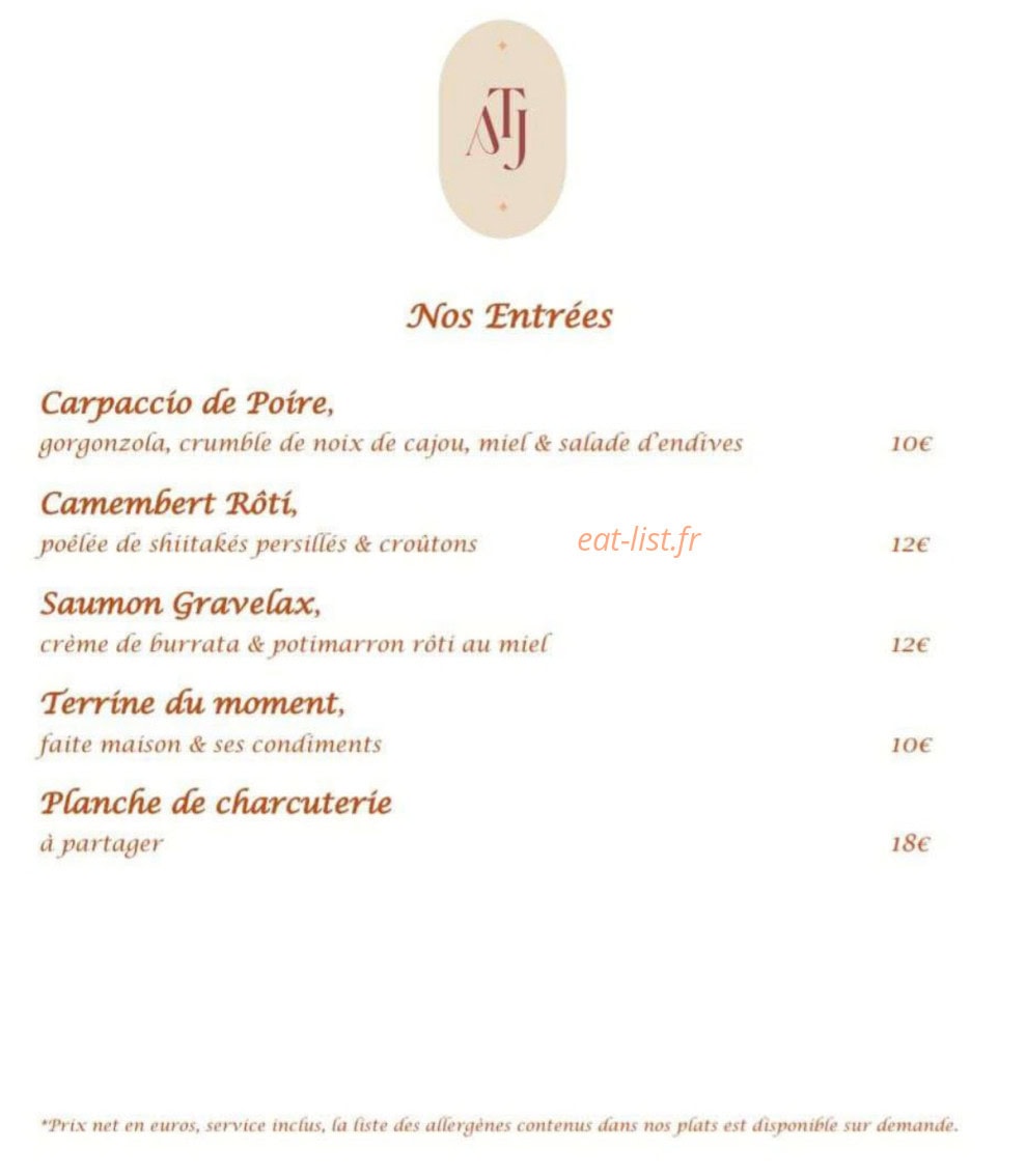 Au Temps Jadis — carte page 1