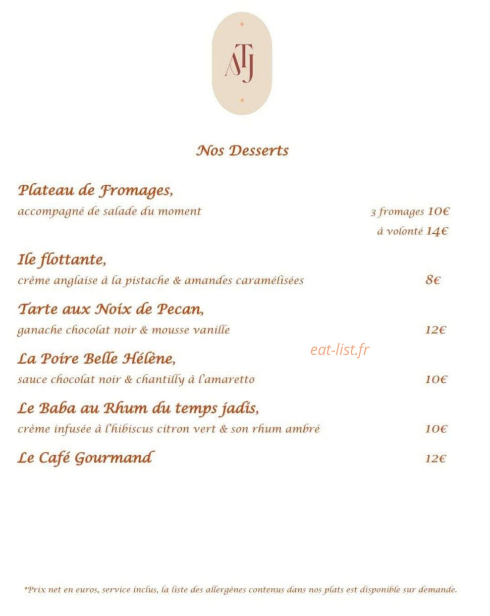 Au Temps Jadis — carte page 4