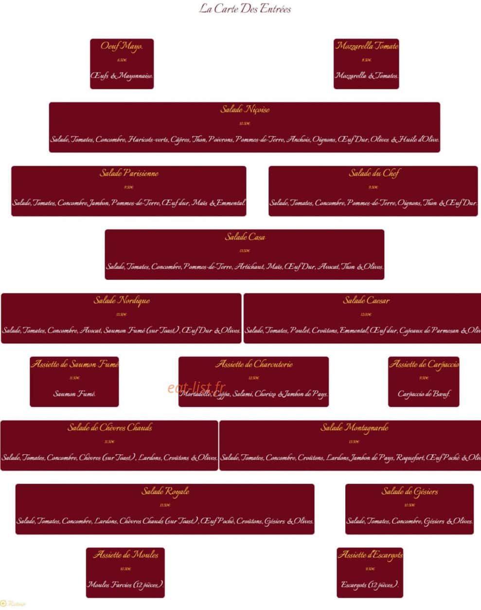 Bella Casa — carte page 1