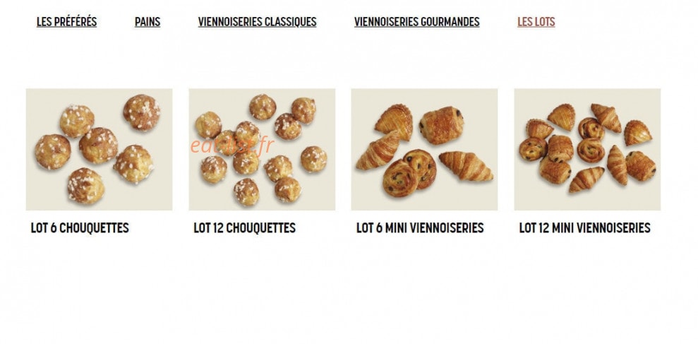 Brioche Dorée — carte page 11