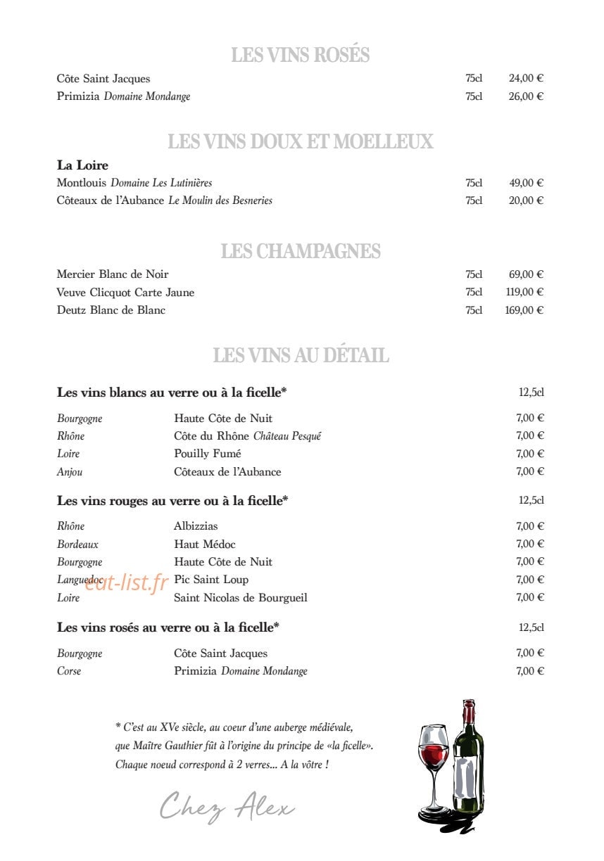 Chez Alex — carte page 7