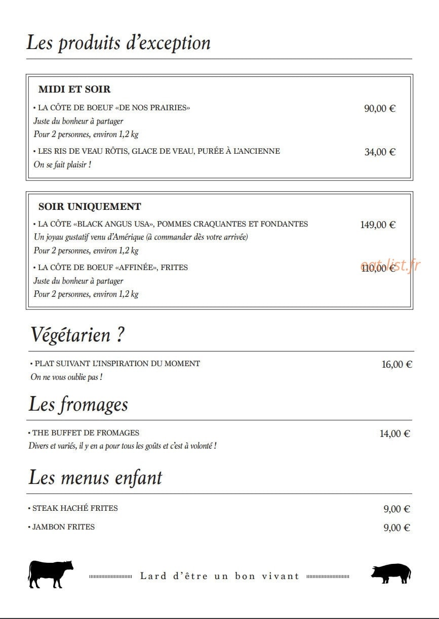 Chez Alex — carte page 3