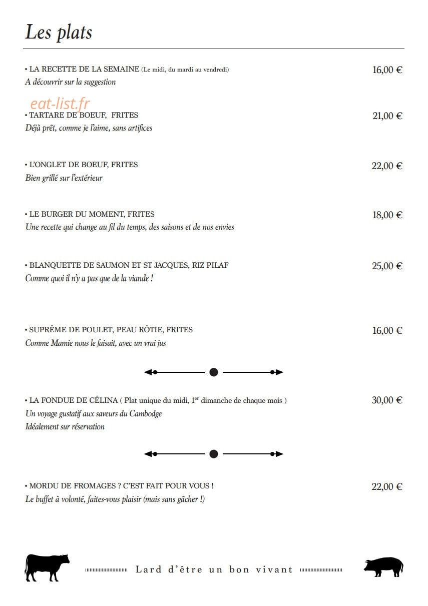 Chez Alex — carte page 2