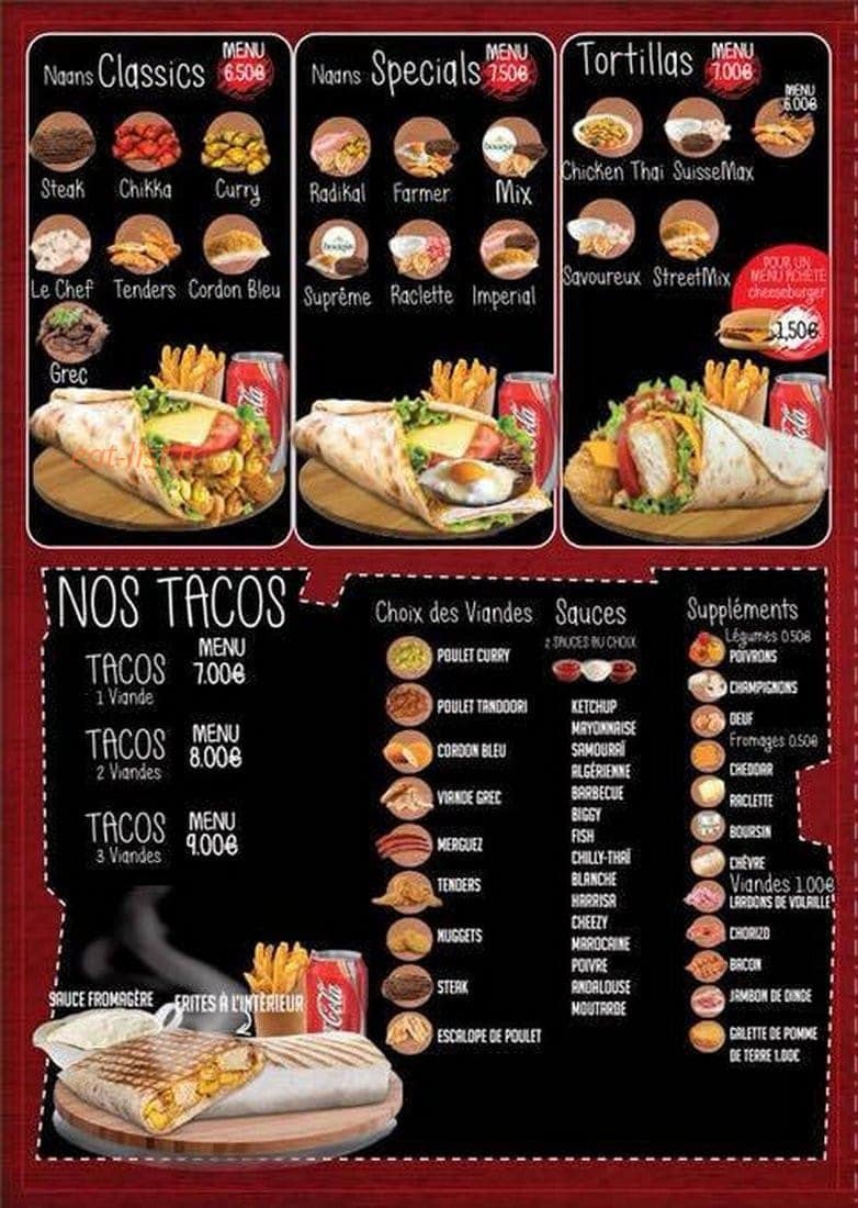 Chicken food à Nemours, carte et menu en ligne
