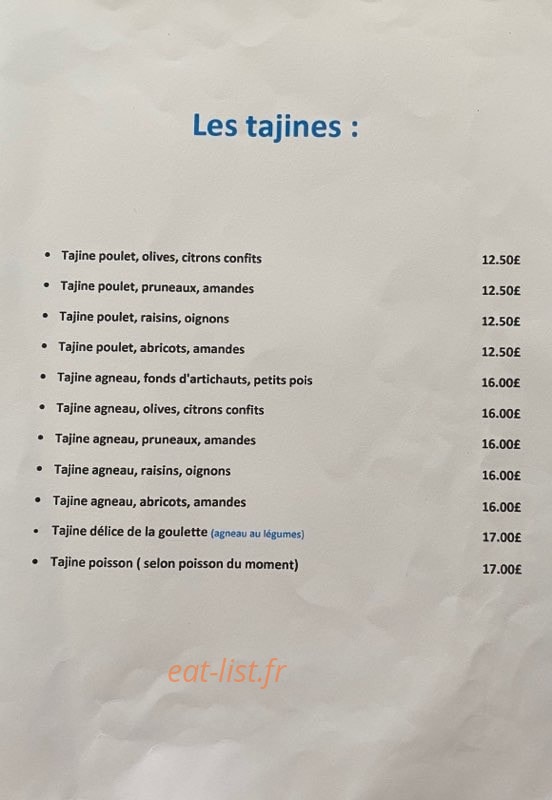 Delice de la Goulette — carte page 3