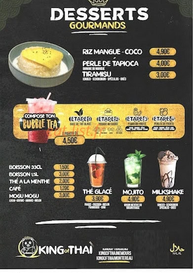 King Of Thai — carte page 6