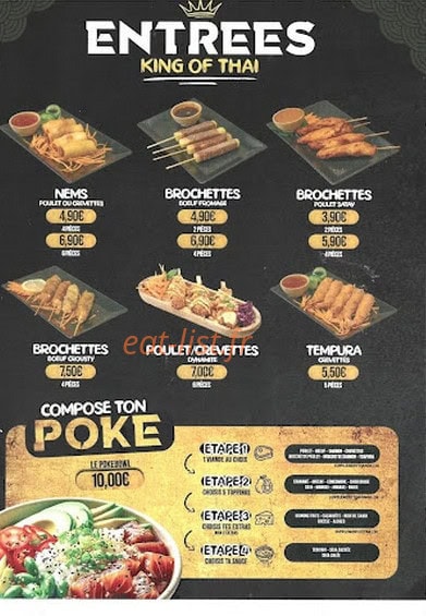 King Of Thai — carte page 2