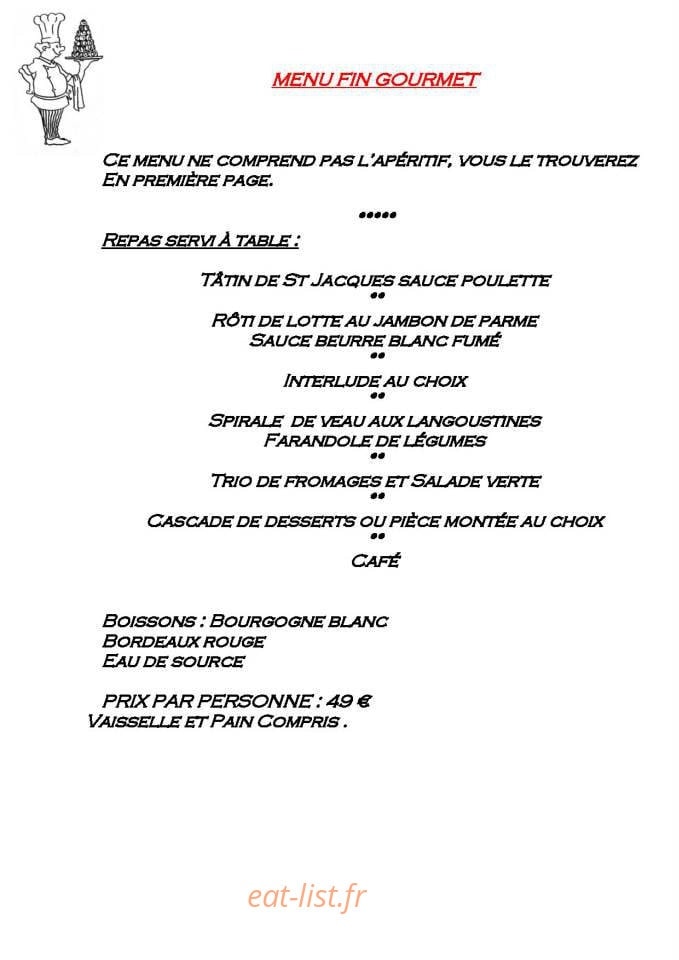 La Fontaine Gourmande — carte page 8