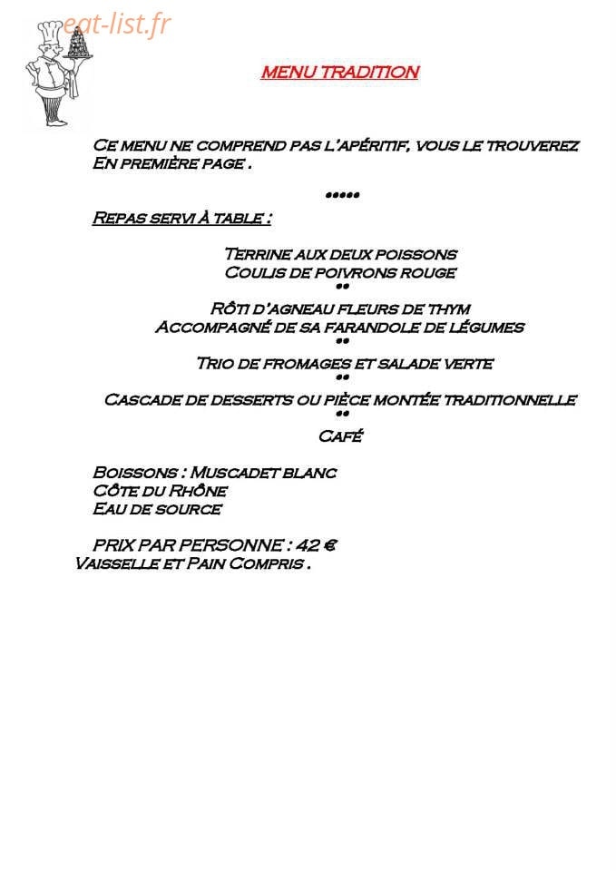 La Fontaine Gourmande — carte page 15