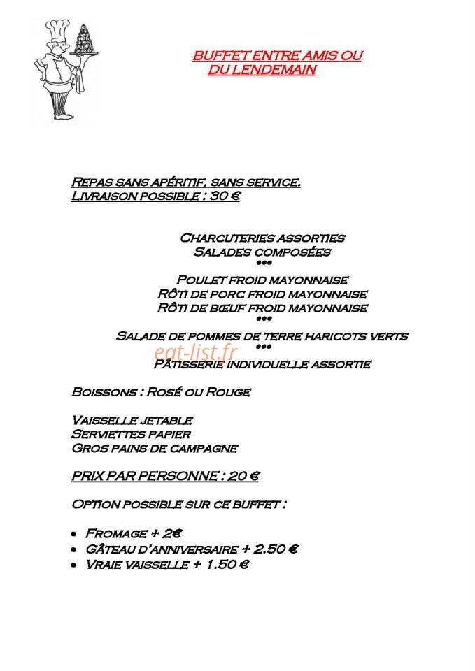 La Fontaine Gourmande — carte page 18