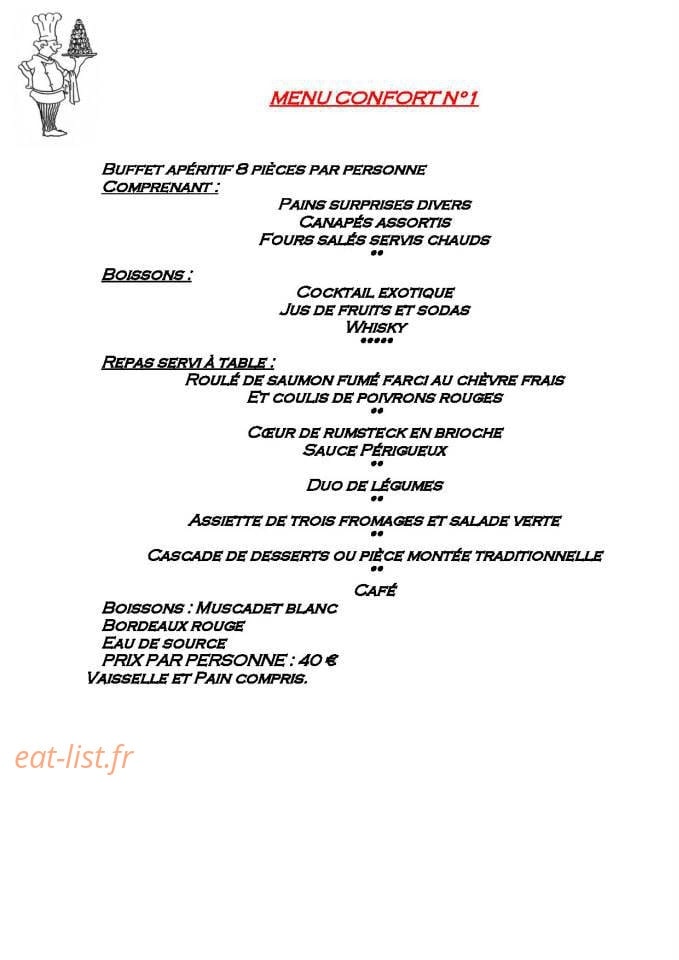 La Fontaine Gourmande — carte page 13