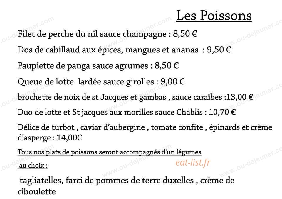La Fontaine Gourmande — carte page 3