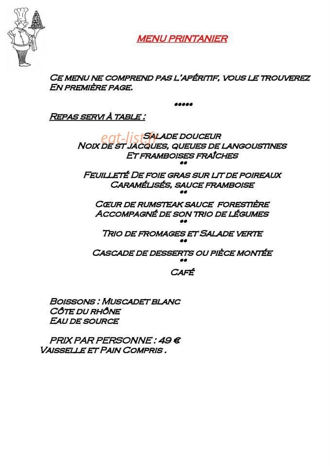 La Fontaine Gourmande — carte page 12