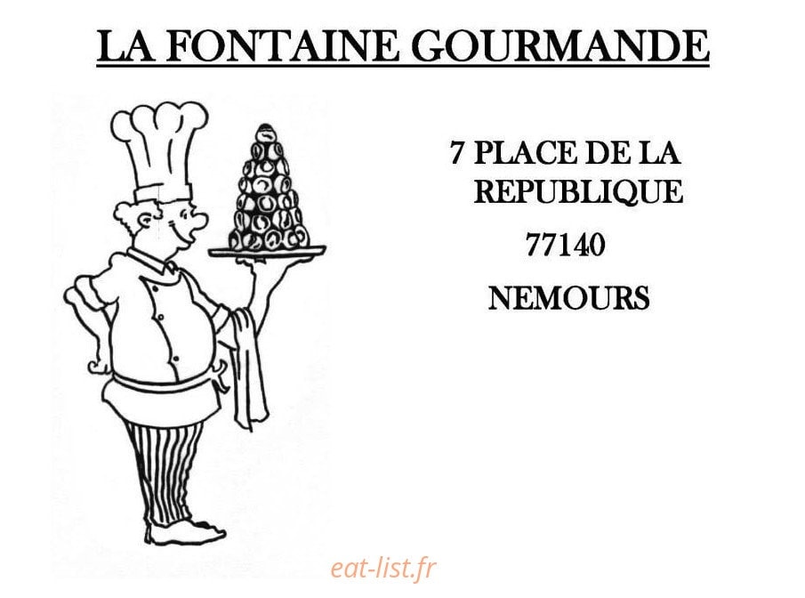 La Fontaine Gourmande — carte page 1
