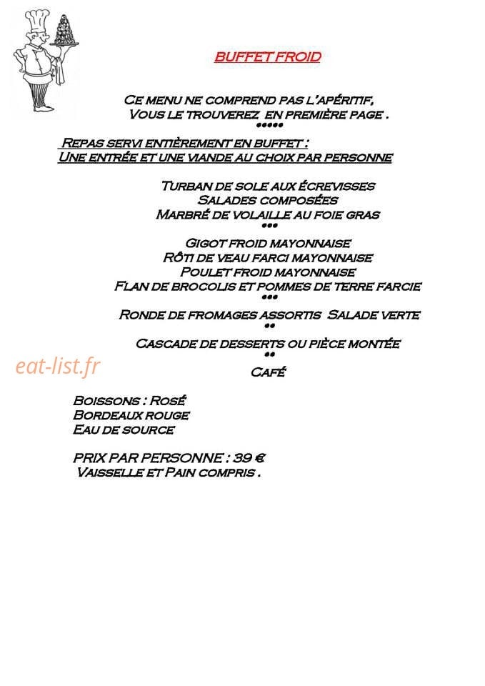 La Fontaine Gourmande — carte page 21