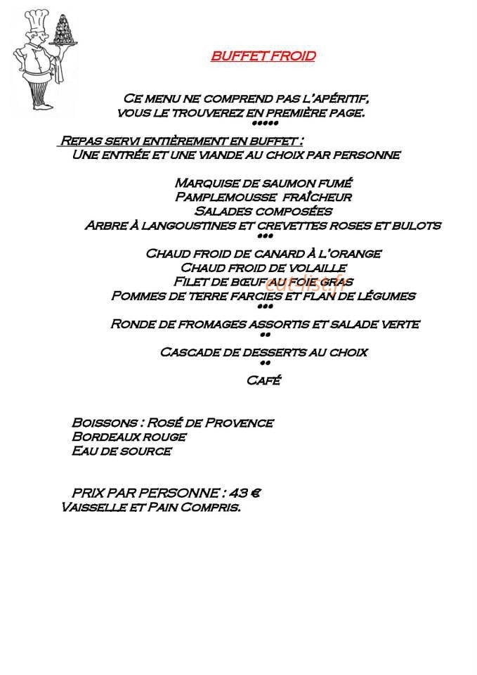 La Fontaine Gourmande — carte page 19