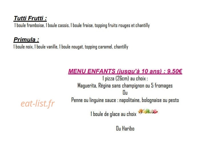 La Primula — carte page 6