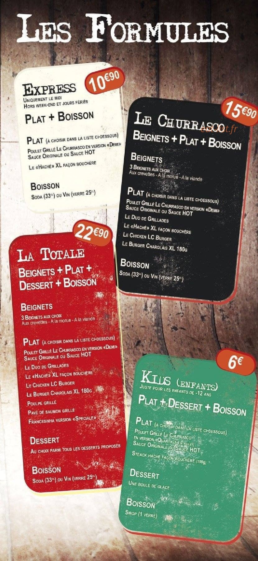 Le Churrasco — carte page 4