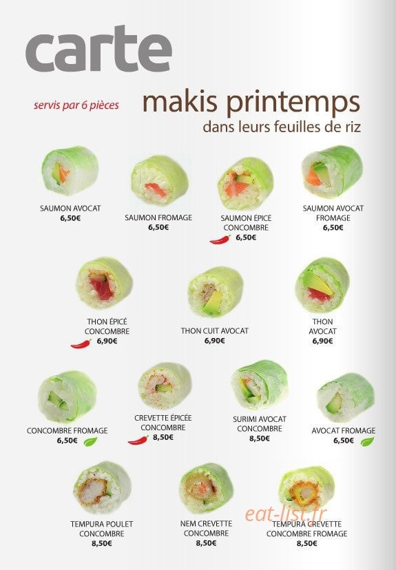 Magic Sushi — carte page 9