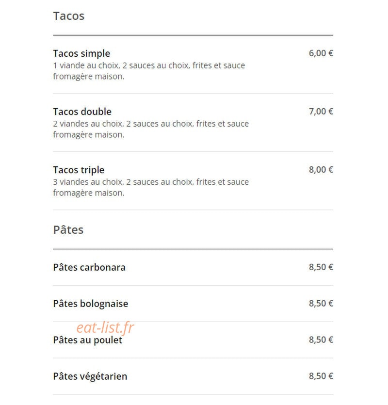 Pizza Express — carte page 7