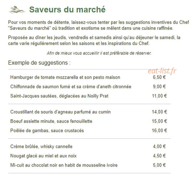 L'Auberge Des Sources — carte page 3