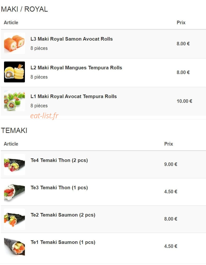 Sushi 81 — carte page 5