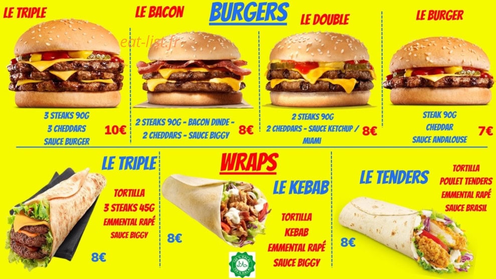 Food Nuit — carte page 1
