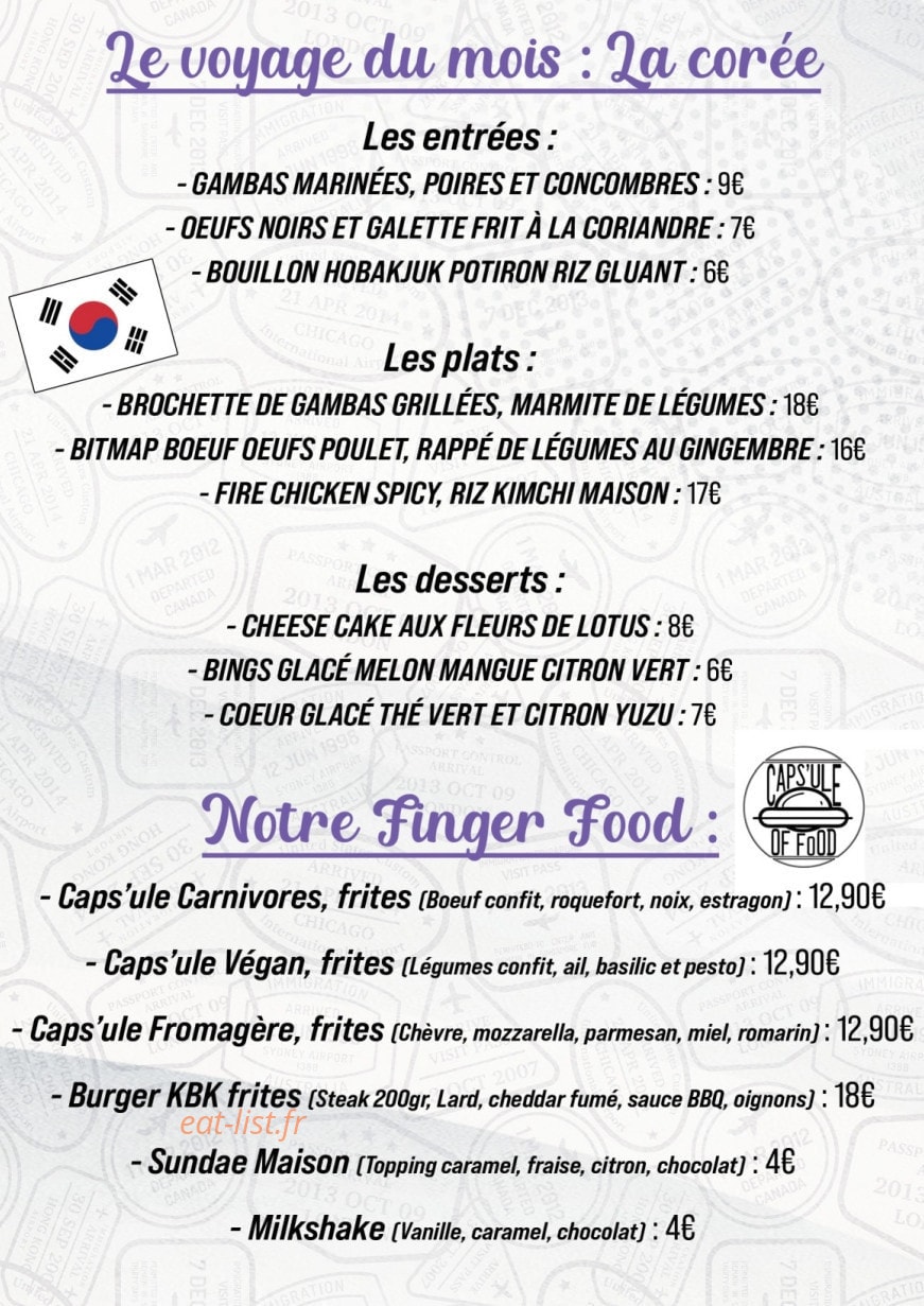 Kitchen Kulture — carte page 2