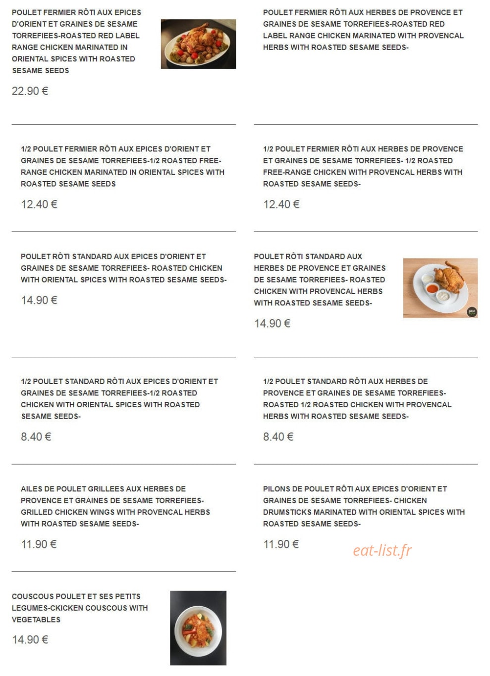 La Roti'nes — carte page 2